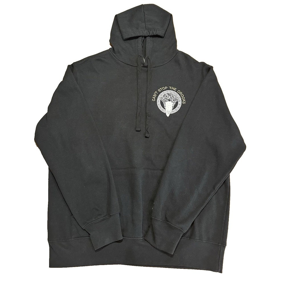 Crooks & Castles Hoodie Unisex Black Can't Stop The Crooks Pullover‎ Size L